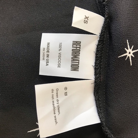 Reformation Star Button Down Semi Sheer Top Size XS - Picture 9 of 11